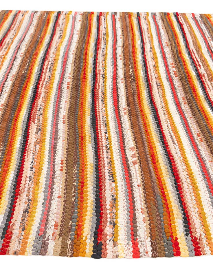 Detail image of 6' 9 x 9' 4 Hand Knotted Chindi Cotton Wool Rug