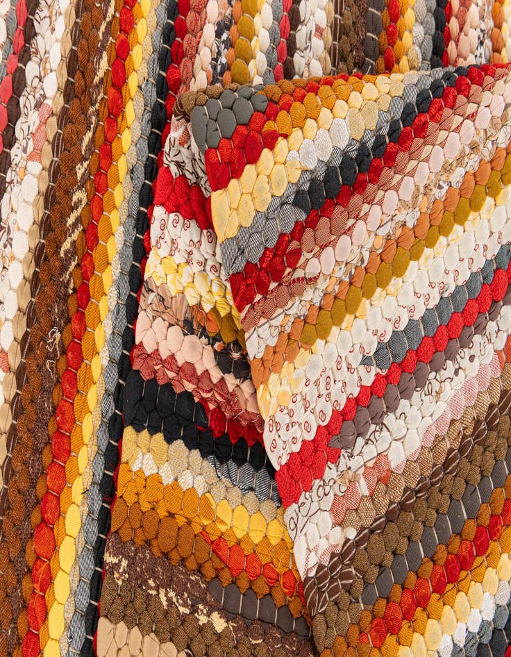 Detail image of 6' 9 x 9' 4 Hand Knotted Chindi Cotton Wool Rug