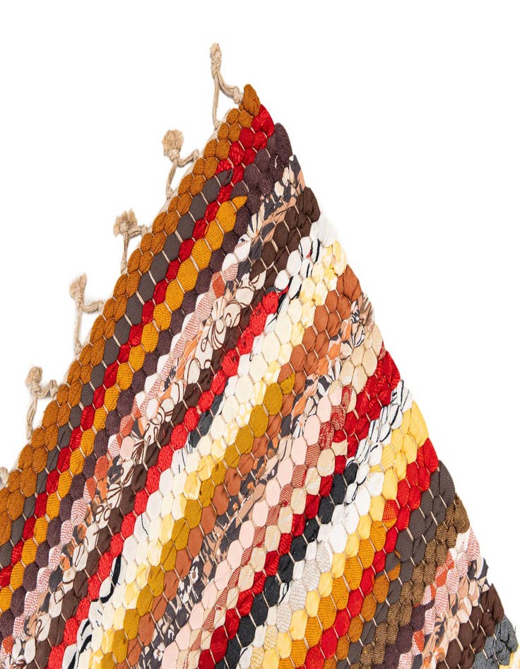 Detail image of 6' 9 x 9' 4 Hand Knotted Chindi Cotton Wool Rug