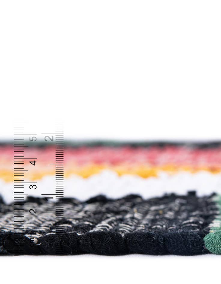 Detail image of  Custom Multi  Hand Braided Chindi Cotton Rug