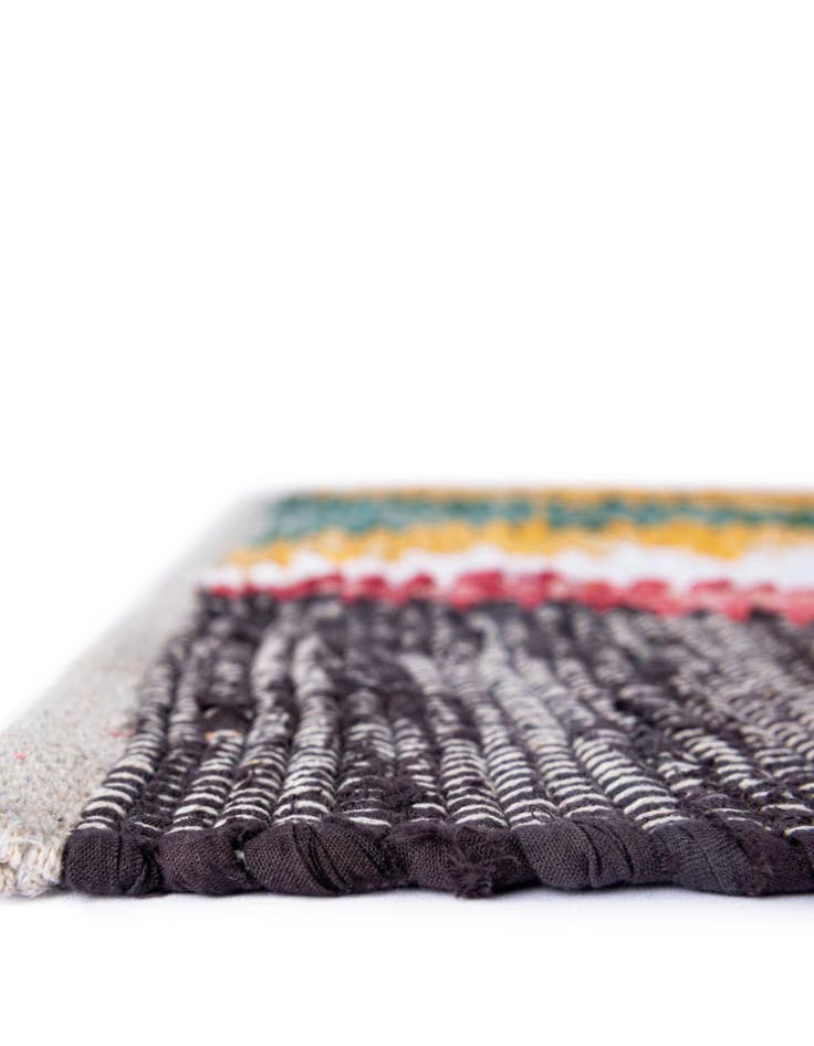 Detail image of  Custom Multi  Hand Braided Chindi Cotton Rug