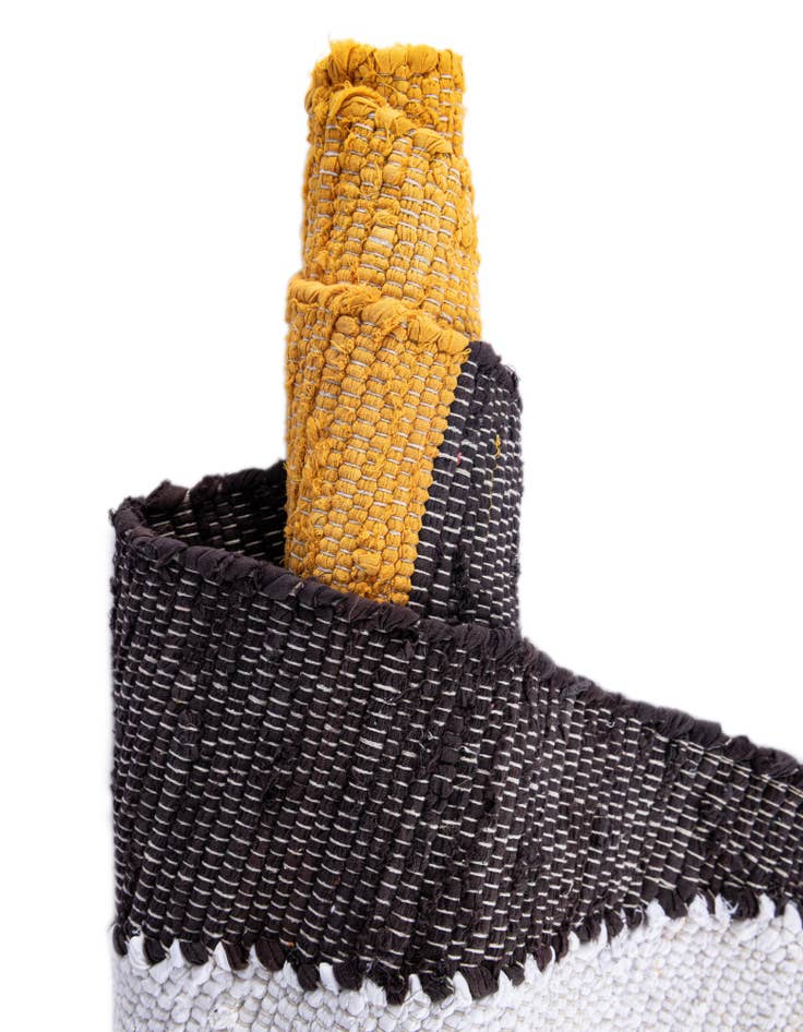 Detail image of  Custom Multi  Hand Braided Chindi Cotton Rug