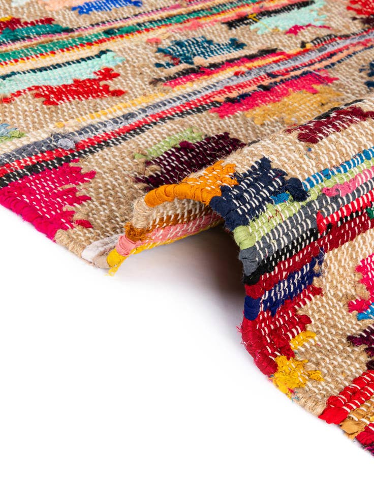 Detail image of  2' x 3' 1  Hand Woven Chindi Trellis Rug