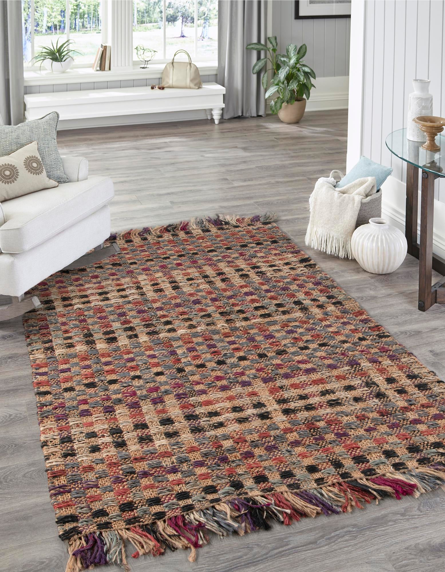 Multicolor 7' 10 x 10' Hand Woven Chunky Jute Rug | Rugs.com