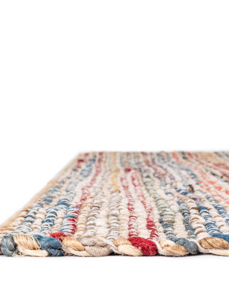 Detail image of  4' 1 x 6' 1  Hand Woven Chunky Jute Rug