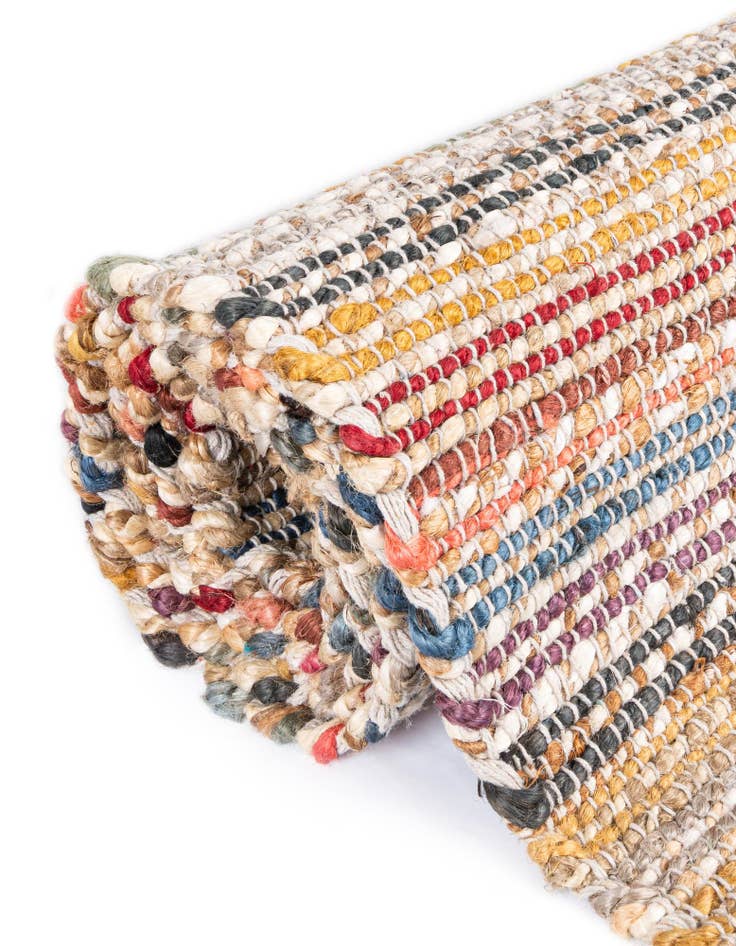 Detail image of  4' 1 x 6' 1  Hand Woven Chunky Jute Rug