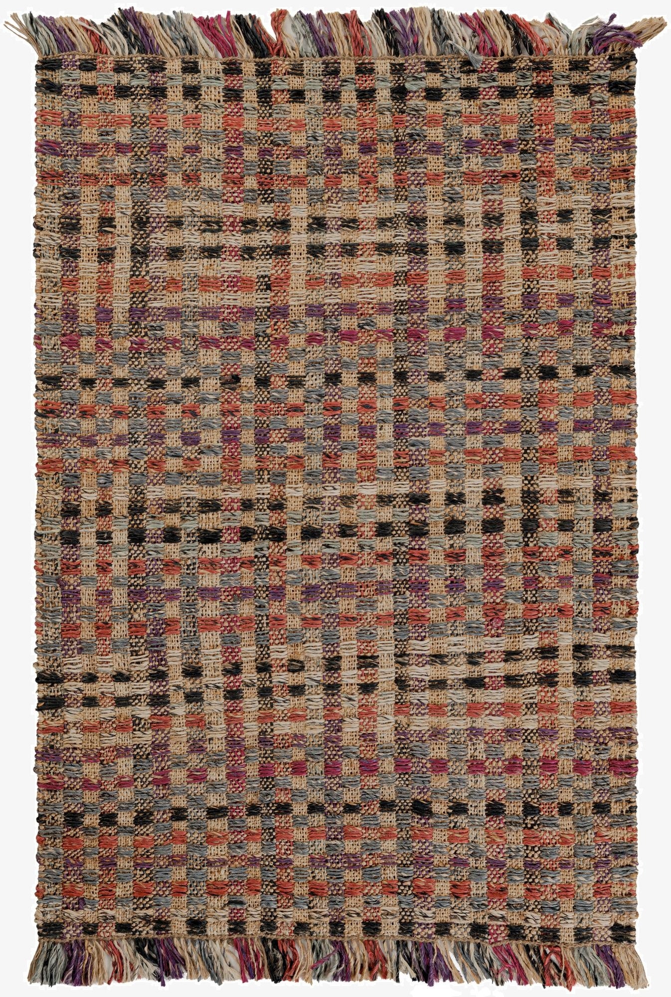  4' 1 x 6' 1  Hand Woven Chunky Jute Rug