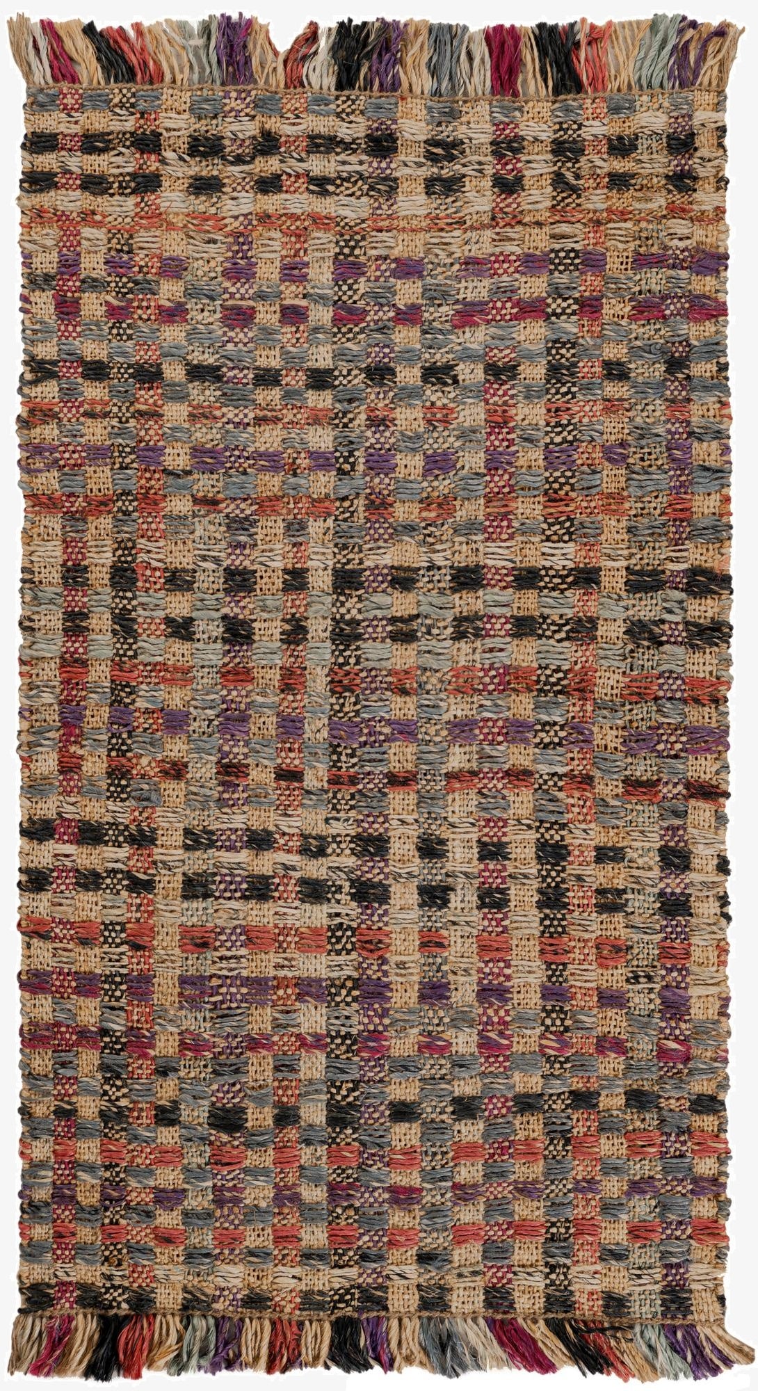  3' 1 x 5' 1  Hand Woven Chunky Jute Rug