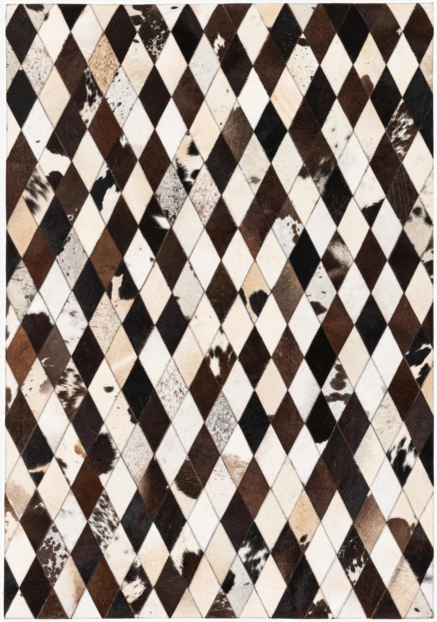  4' 1 x 5' 10 Cowhide & Leather Rug