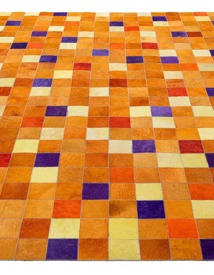 Detail image of  8' 9 x 9' 11 Cowhide - Patchwork Rug