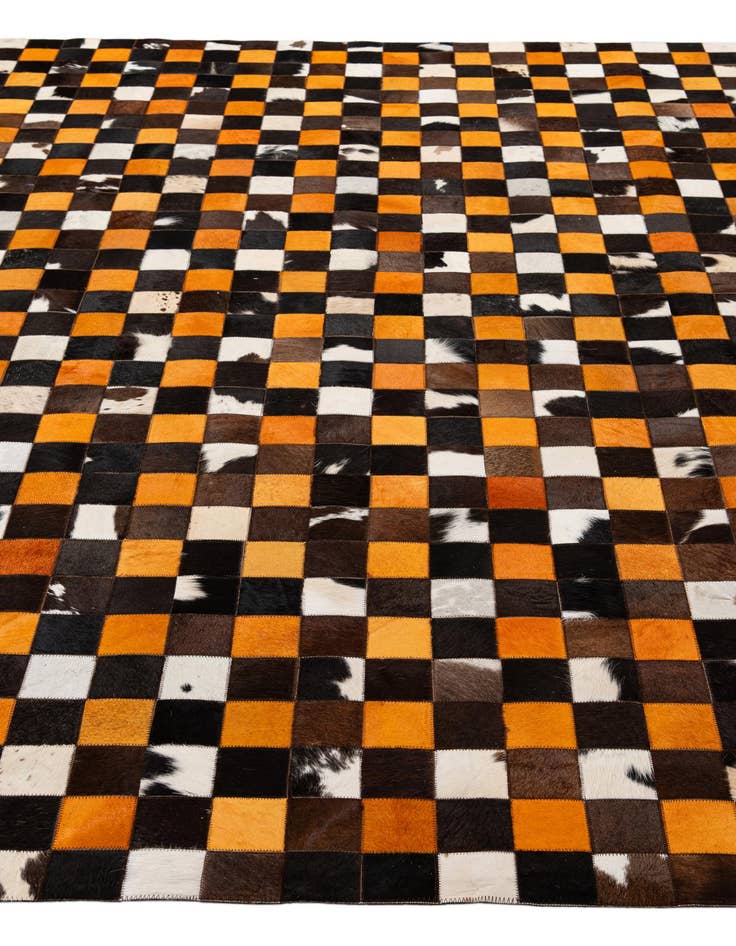 Detail image of  8' 1 x 10' Cowhide - Patchwork Rug