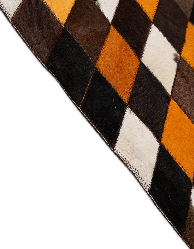 Detail image of  8' 1 x 10' Cowhide - Patchwork Rug