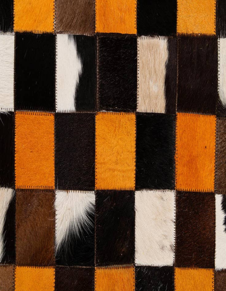 Detail image of  8' 1 x 10' Cowhide - Patchwork Rug