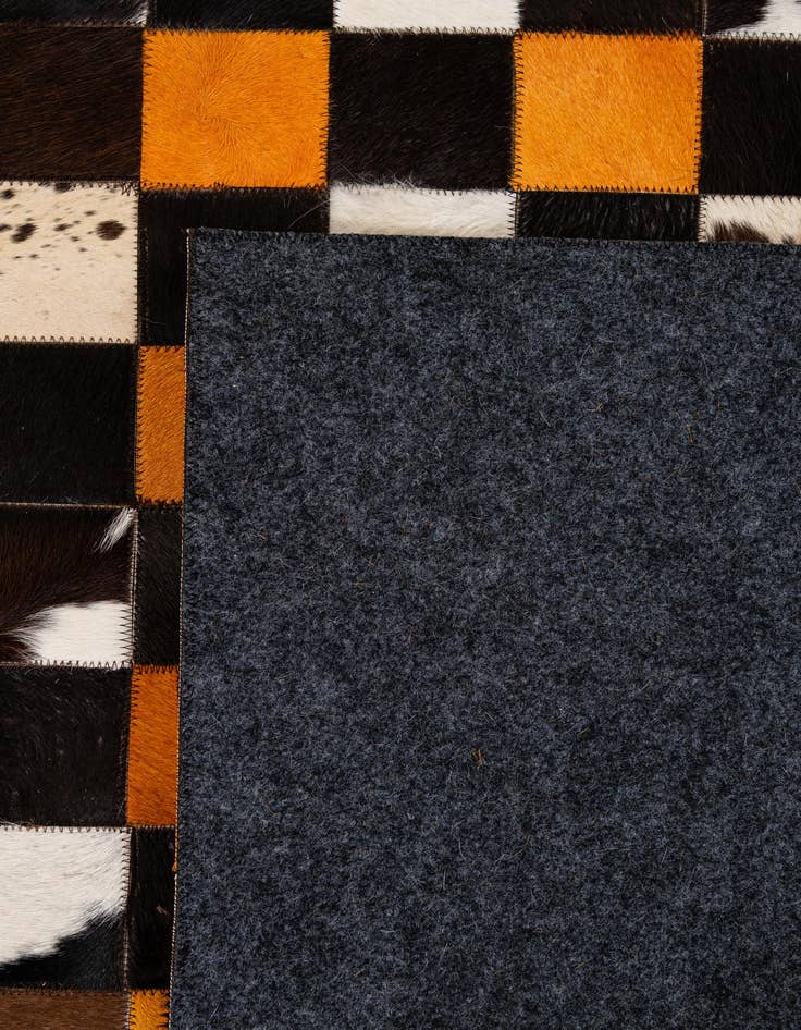 Detail image of  8' 1 x 10' Cowhide - Patchwork Rug