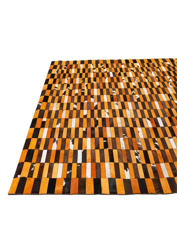 Detail image of  8' 1 x 10' Cowhide - Patchwork Rug