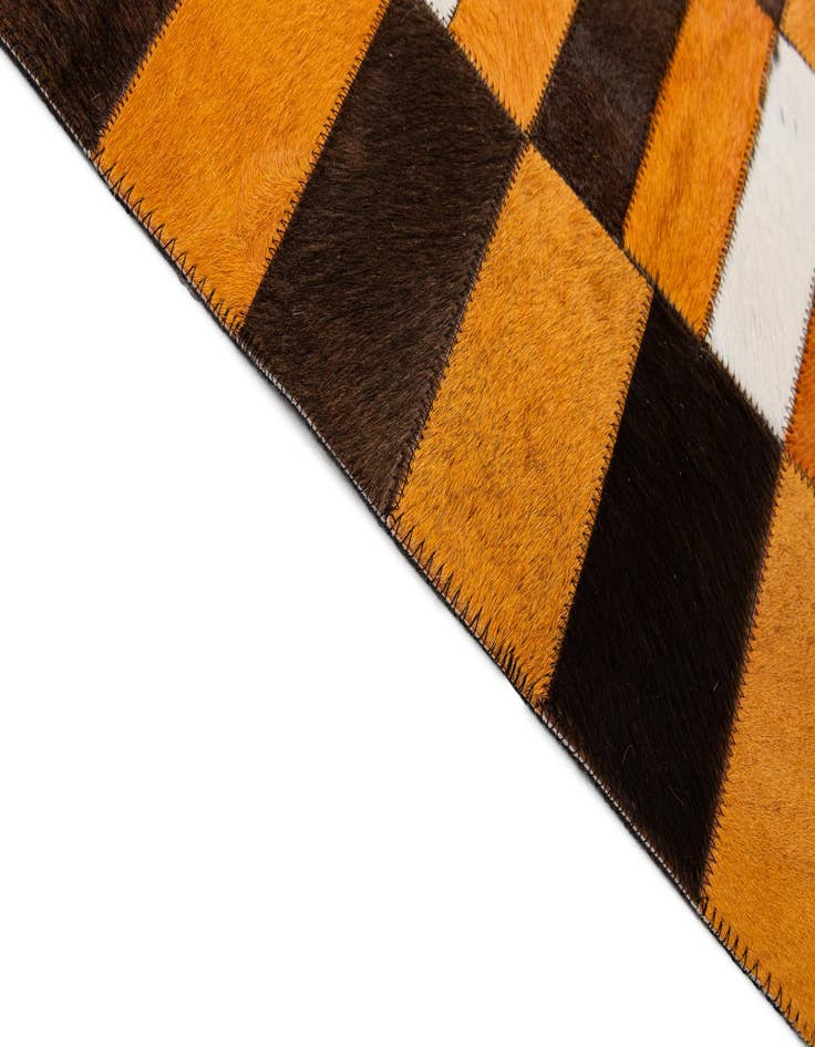 Detail image of  8' 1 x 10' Cowhide - Patchwork Rug