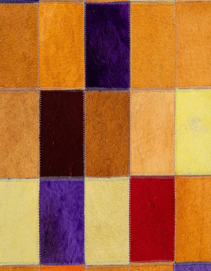 Detail image of  8' x 9' 11 Cowhide - Patchwork Rug