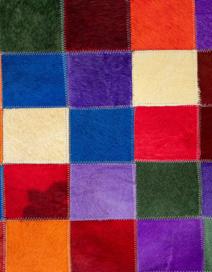 Detail image of  7' 11 x 9' 10 Cowhide - Patchwork Rug