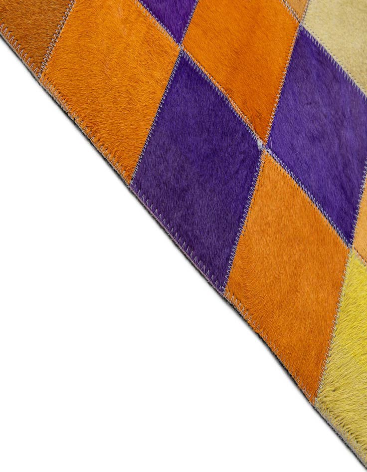 Detail image of  8' x 9' 11 Cowhide - Patchwork Rug