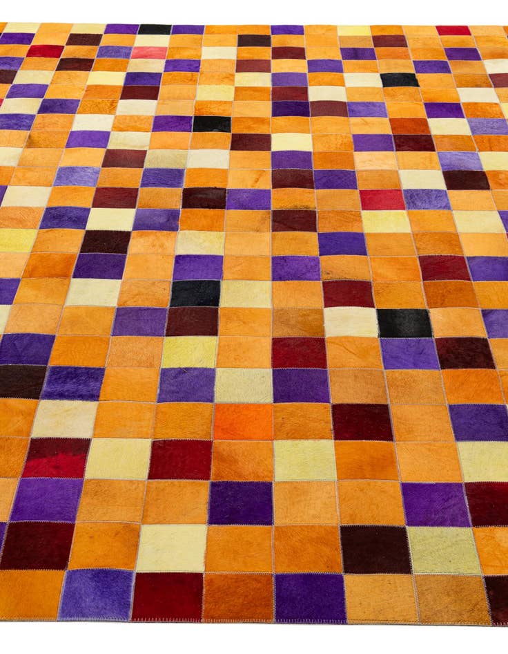 Detail image of  8' x 9' 11 Cowhide - Patchwork Rug