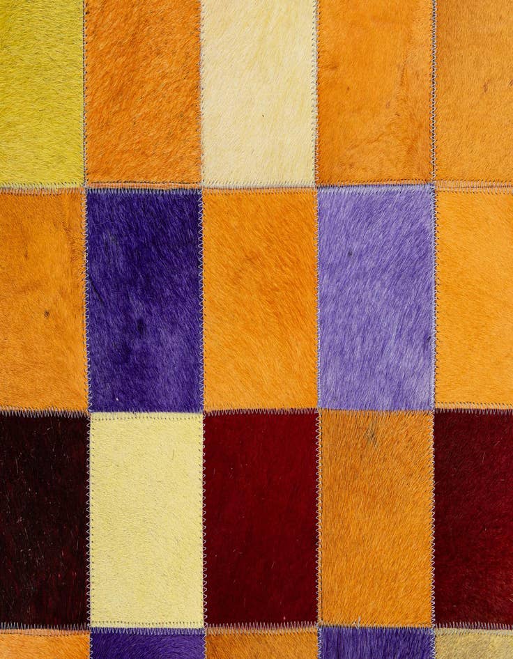 Detail image of  8' x 9' 11 Cowhide - Patchwork Rug