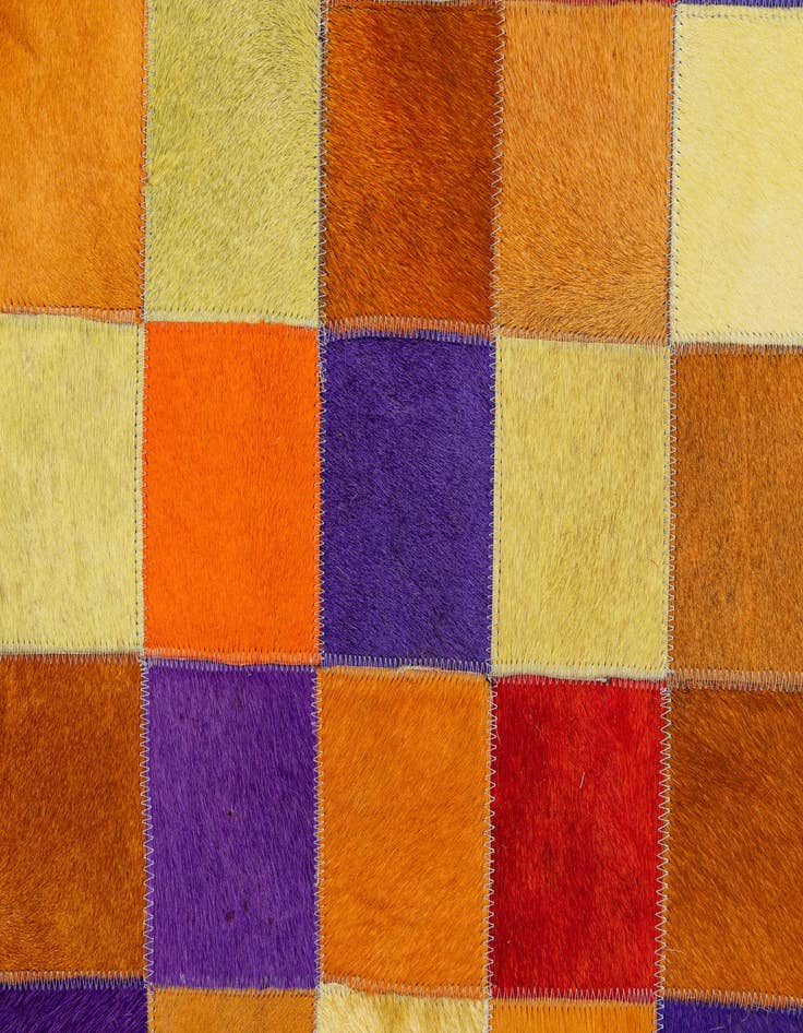 Detail image of  7' 11 x 9' 11 Cowhide - Patchwork Rug