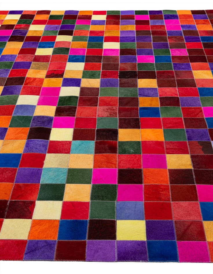 Detail image of  8' x 9' 10 Cowhide - Patchwork Rug