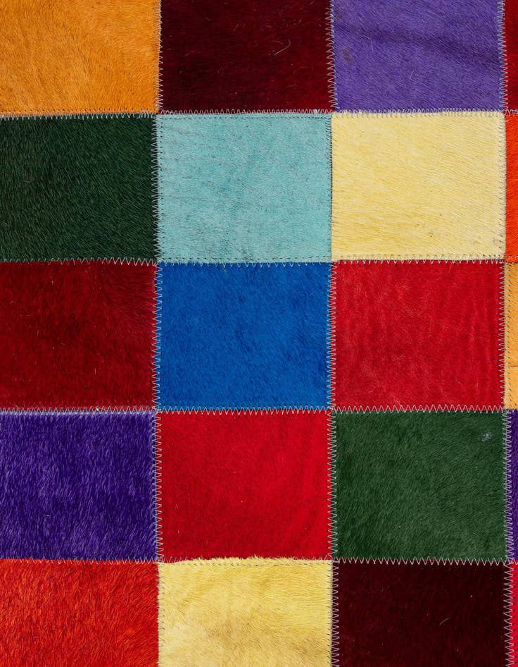 Detail image of  8' x 9' 10 Cowhide - Patchwork Rug