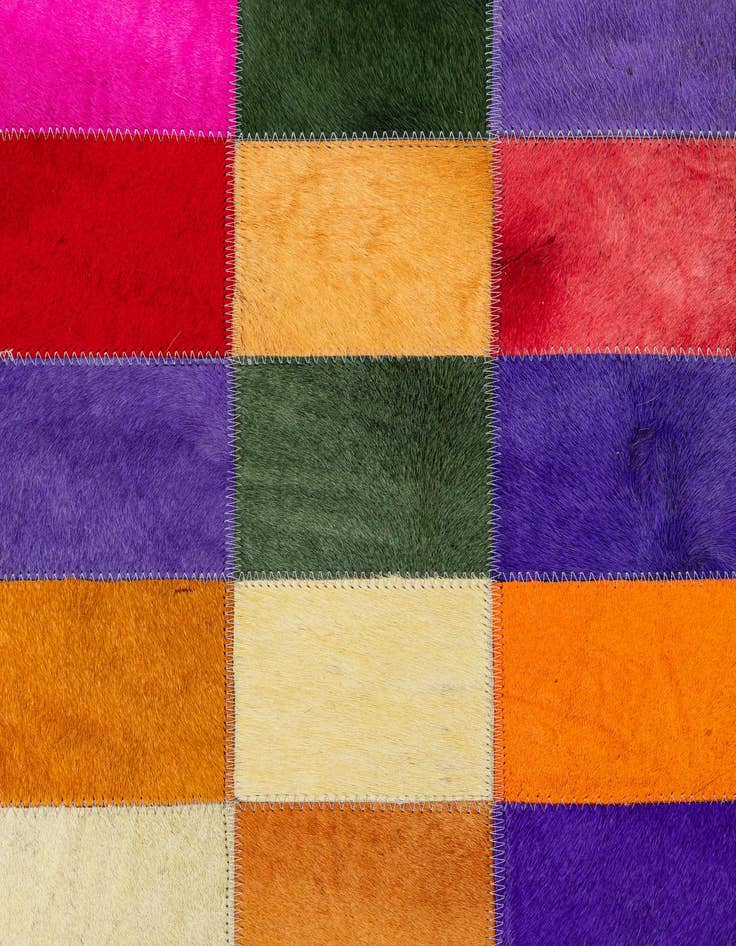 Detail image of  7' 11 x 9' 11 Cowhide - Patchwork Rug