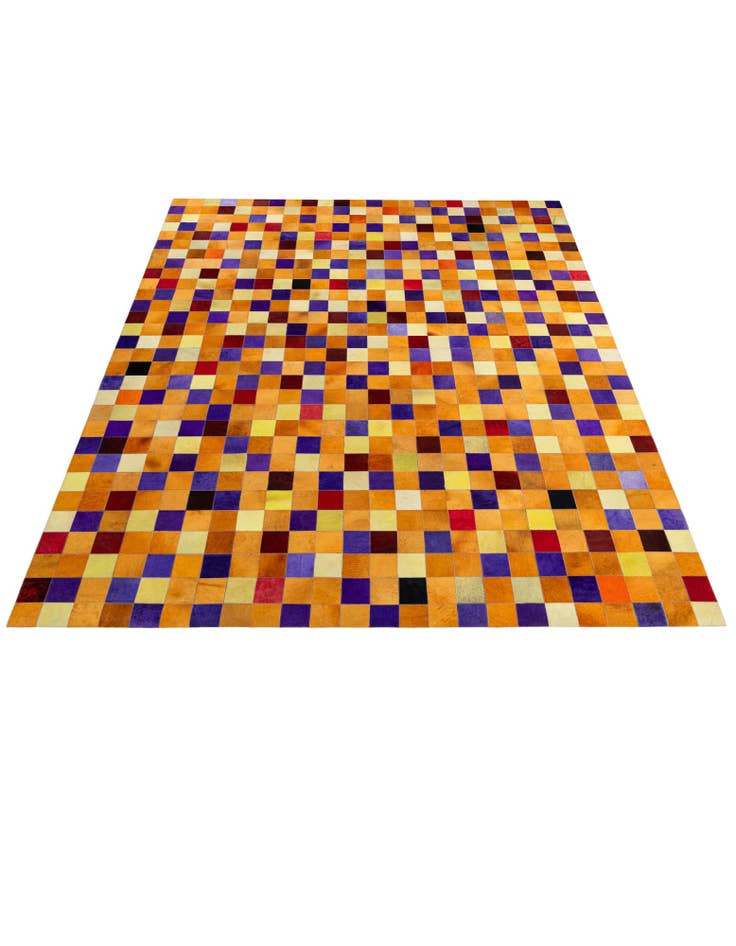 Detail image of  8' x 9' 10 Cowhide - Patchwork Rug