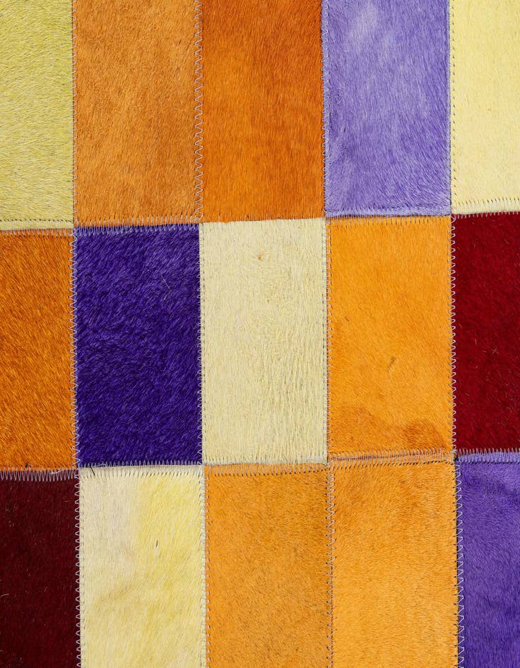 Detail image of  8' x 9' 10 Cowhide - Patchwork Rug