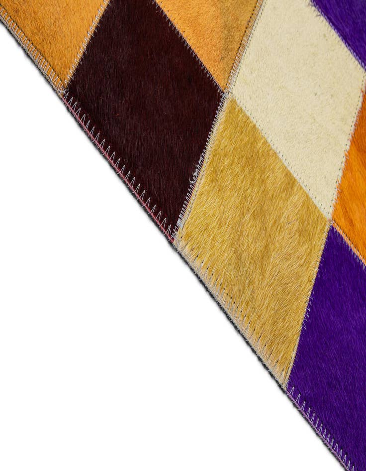 Detail image of  7' 11 x 9' 11 Cowhide - Patchwork Rug