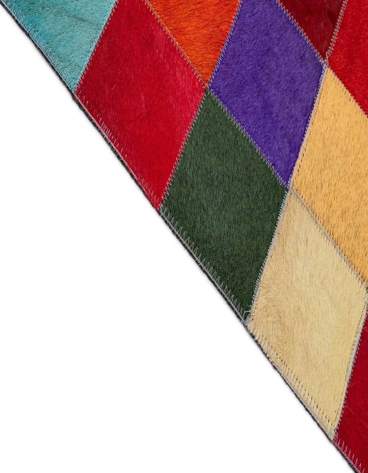 Detail image of  8' x 9' 11 Cowhide - Patchwork Rug