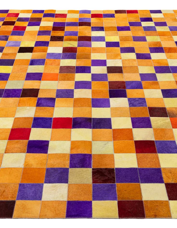 Detail image of  7' 11 x 9' 11 Cowhide - Patchwork Rug