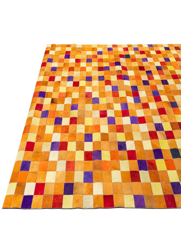 Detail image of  8' x 9' 10 Cowhide - Patchwork Rug