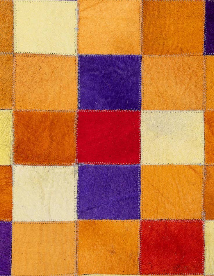 Detail image of  8' x 9' 10 Cowhide - Patchwork Rug