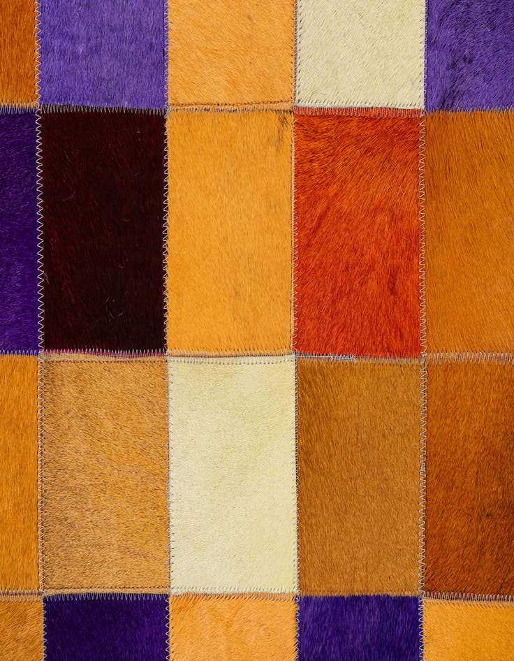 Detail image of  8' x 9' 11 Cowhide - Patchwork Rug
