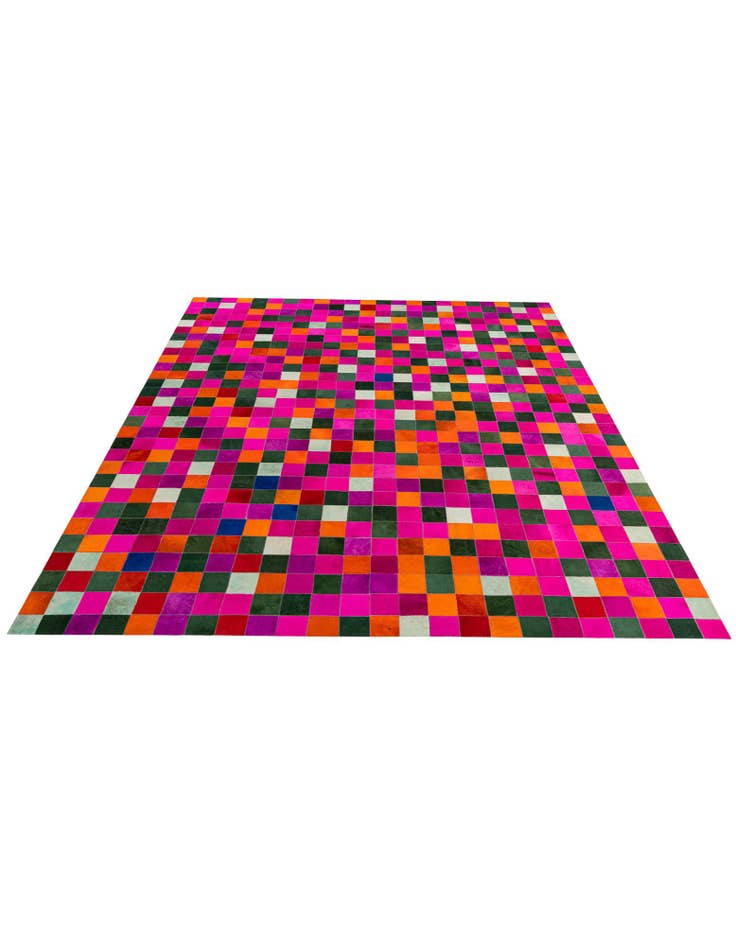 Detail image of  7' 10 x 9' 8 Cowhide - Patchwork Rug