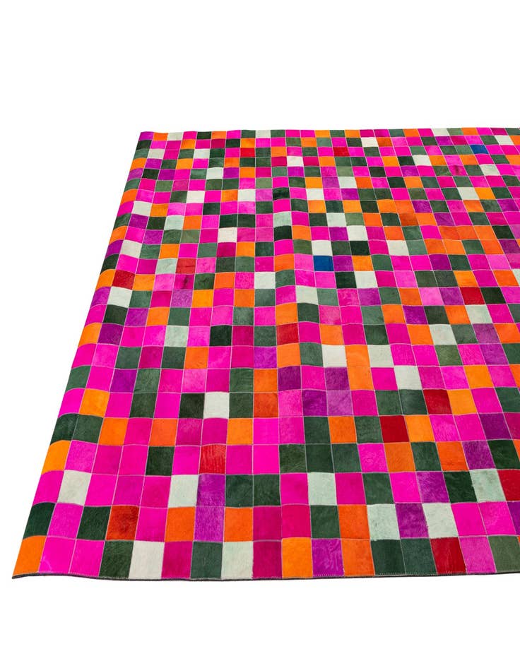 Detail image of  7' 10 x 9' 8 Cowhide - Patchwork Rug