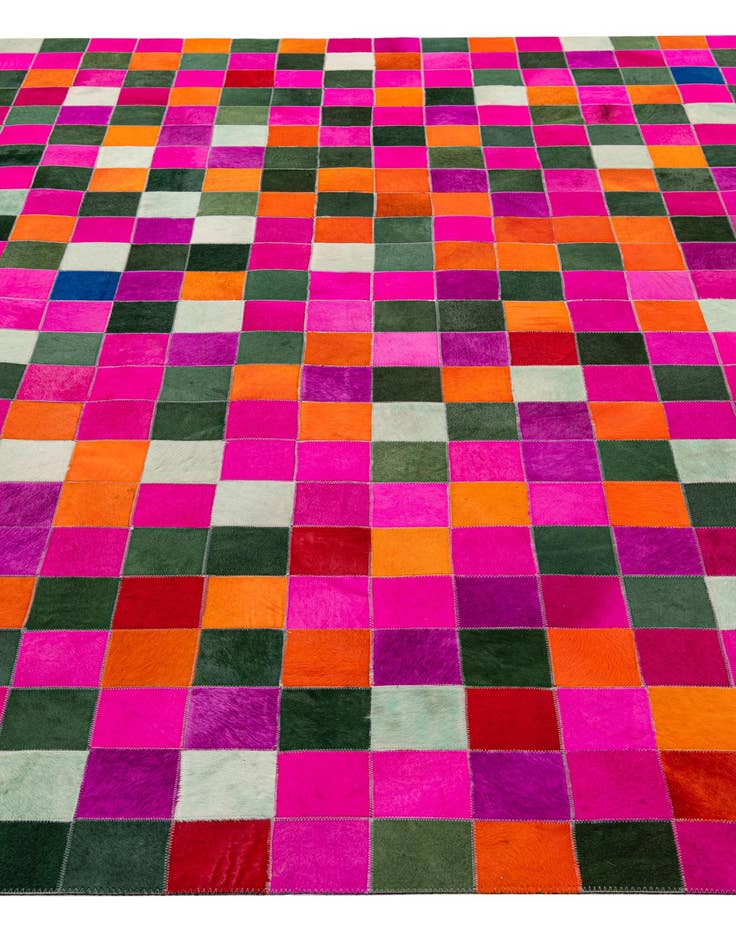 Detail image of  7' 10 x 9' 8 Cowhide - Patchwork Rug