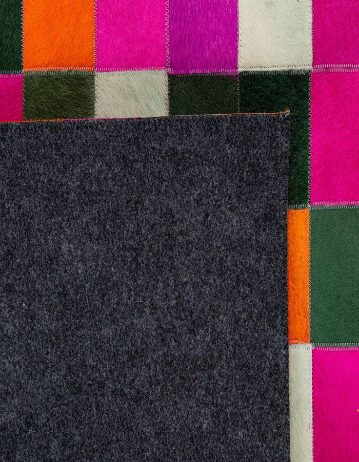 Detail image of  7' 10 x 9' 8 Cowhide - Patchwork Rug