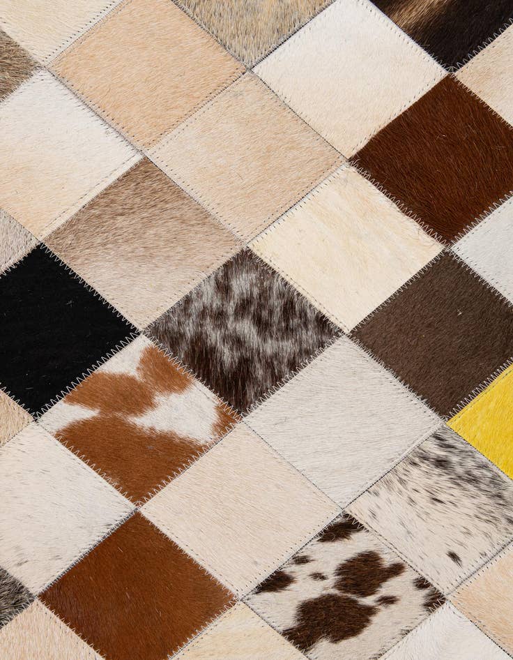 Detail image of  7' 11 x 9' 10 Cowhide - Patchwork Rug