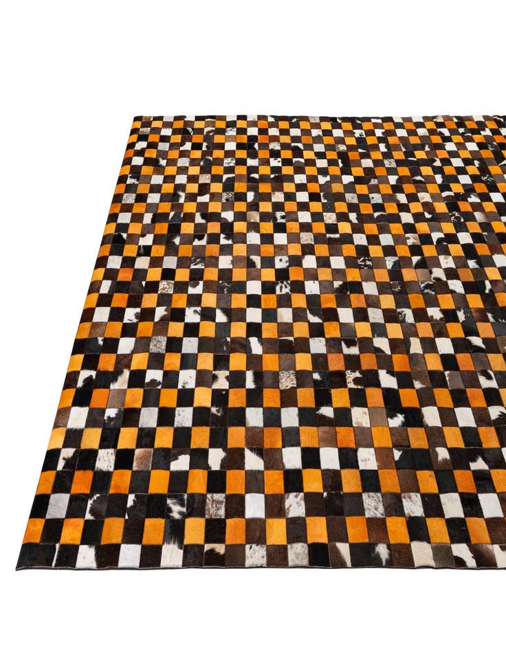 Detail image of  8' 1 x 9' 11 Cowhide - Patchwork Rug