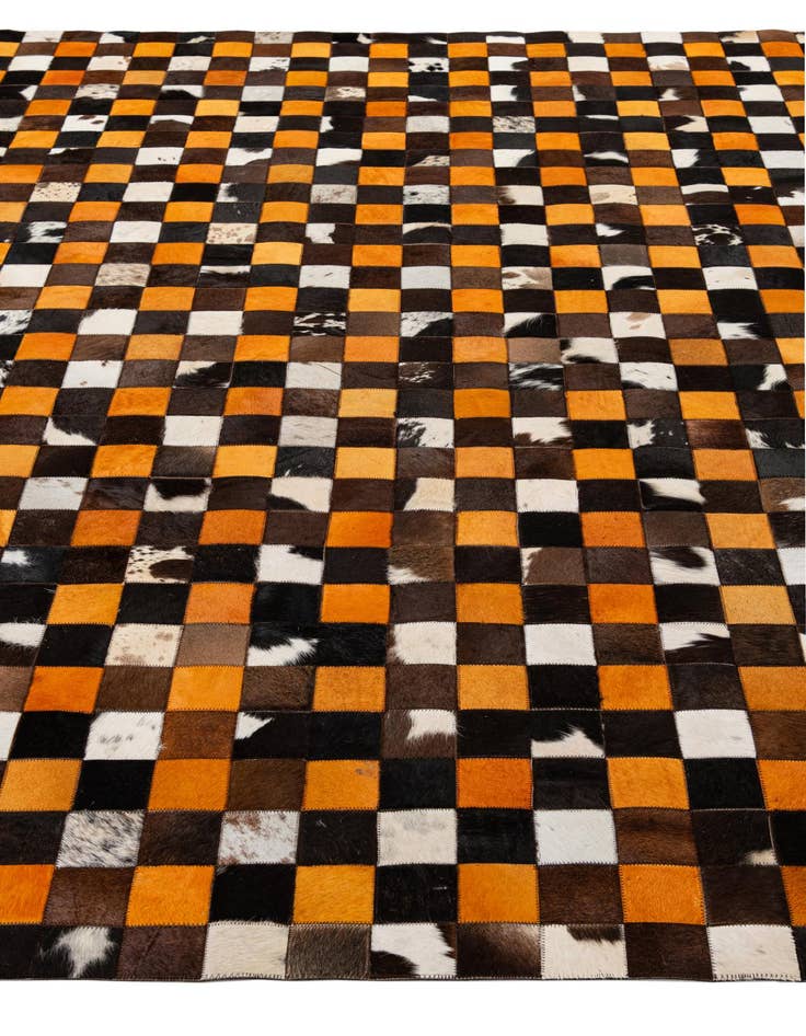 Detail image of  8' 1 x 9' 11 Cowhide - Patchwork Rug