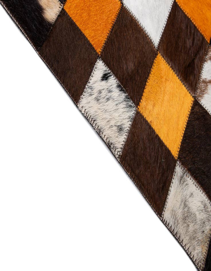 Detail image of  8' 1 x 9' 11 Cowhide - Patchwork Rug