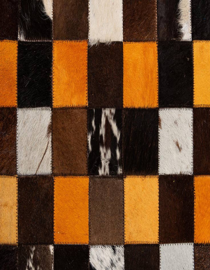 Detail image of  8' 1 x 9' 11 Cowhide - Patchwork Rug