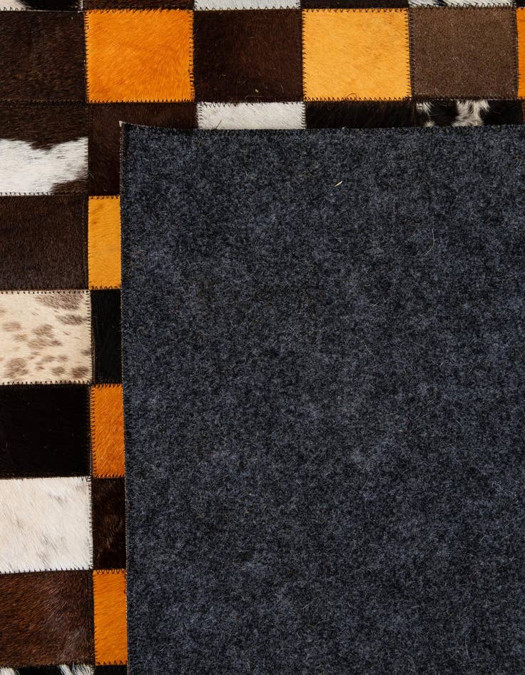 Detail image of  8' 1 x 9' 11 Cowhide - Patchwork Rug