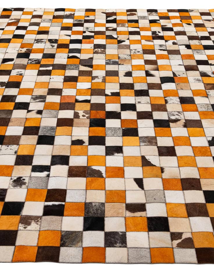 Detail image of  8' 1 x 9' 11 Cowhide - Patchwork Rug