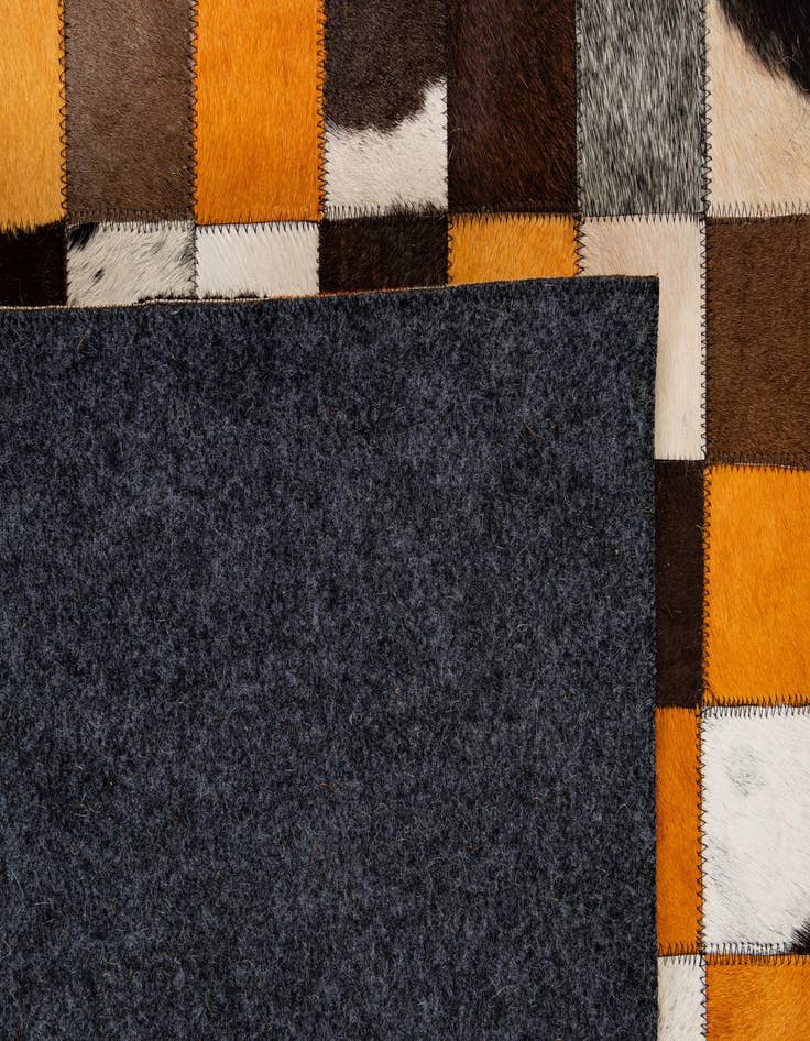 Detail image of  8' 1 x 9' 11 Cowhide - Patchwork Rug