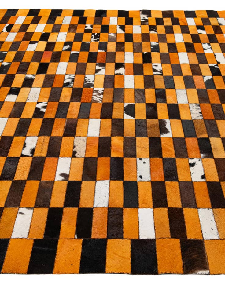 Detail image of  8' x 9' 10 Cowhide - Patchwork Rug